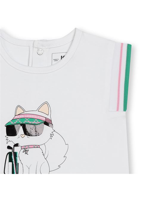 Abito bianco in cotone KARL LAGERFELD | Z30118BIANCO
